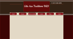 Desktop Screenshot of gite-auxtraditions.com